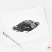 Sticker ovale Tilapia Morte de la mer de Salton (Enveloppe)