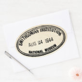 Sticker Ovale Timbre de bibliothèque Établissement Smithsonian 1 (Enveloppe)