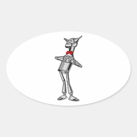 Sticker Ovale Tin Woodsman Assistant Vintage d'Oz 1900 (Devant)