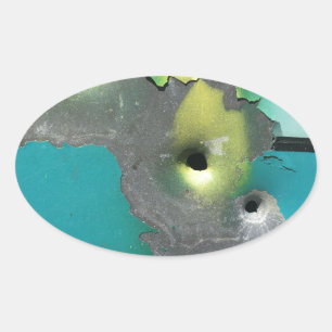 Sticker Ovale Tirs d'armes