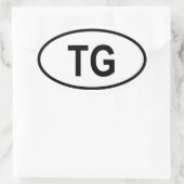 Sticker Ovale Togo "TG" (Sac)