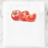 Sticker Ovale Tomate coupée (Sac)
