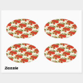 Sticker Ovale Tomates vintages (Feuille)