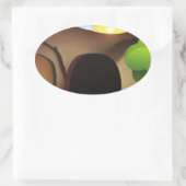 Sticker Ovale tombeau christ (Sac)