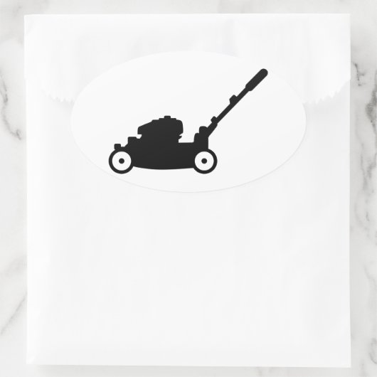 Sticker Ovale tondeuse à gazon (Sac)