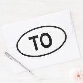 Sticker Ovale Tonga "À" (Enveloppe)