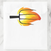 Sticker Ovale Torche et fourche (Sac)