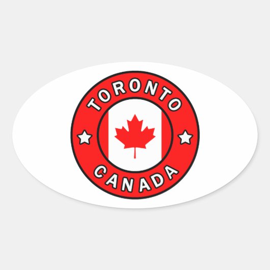 Sticker Ovale Toronto Canada (Devant)