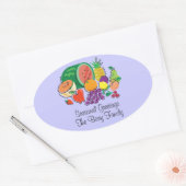 Sticker Ovale Totalement Fruité_Cornucopia_Personnalisé (Enveloppe)