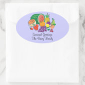 Sticker Ovale Totalement Fruité_Cornucopia_Personnalisé (Sac)