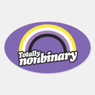 Sticker Ovale Totalement non binaire