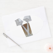 Sticker Ovale Touch of Romance : Une Saint Valentin pacifique (Enveloppe)