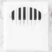 Sticker Ovale Touches de clavier de piano (Sac)