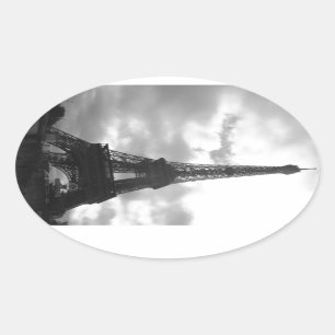 Sticker Ovale Tour Eiffel Couleur noire