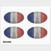 Sticker Ovale Tour Eiffel, Paris France (Feuille)
