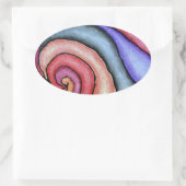 Sticker Ovale Tourbillon d'aquarelle (Sac)