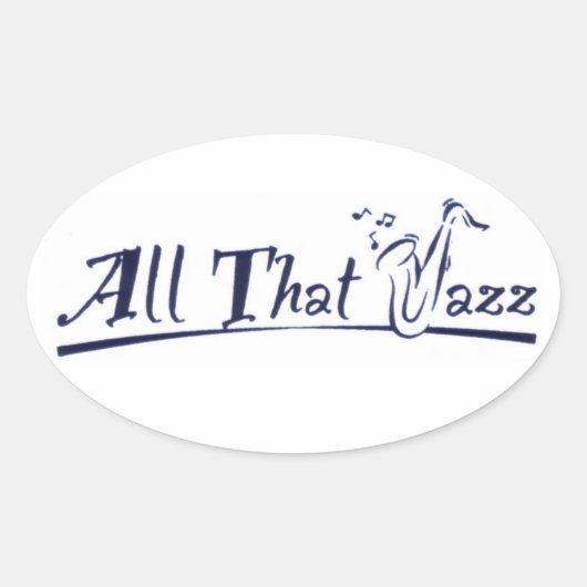 Sticker Ovale Tout ce Jazz (Devant)