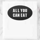 STICKER OVALE TOUT CE QUE VOUS POUVEZ MANGER (Sac)