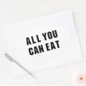 STICKER OVALE TOUT CE QUE VOUS POUVEZ MANGER (Enveloppe)