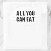 STICKER OVALE TOUT CE QUE VOUS POUVEZ MANGER (Sac)
