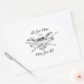 Sticker Ovale Tout pour un et un pour tous - Les trois mousqueta (Enveloppe)