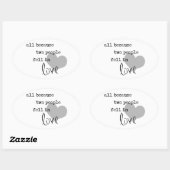 Sticker Ovale tout simplement parce que deux personnes sont tomb (Feuille)