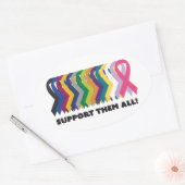 Sticker Ovale Toute la sensibilisation au cancer (Enveloppe)