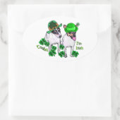 Sticker Ovale Toy Fox Terrier St Pattys (Sac)