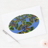 Sticker Ovale Tradition bleue (Enveloppe)