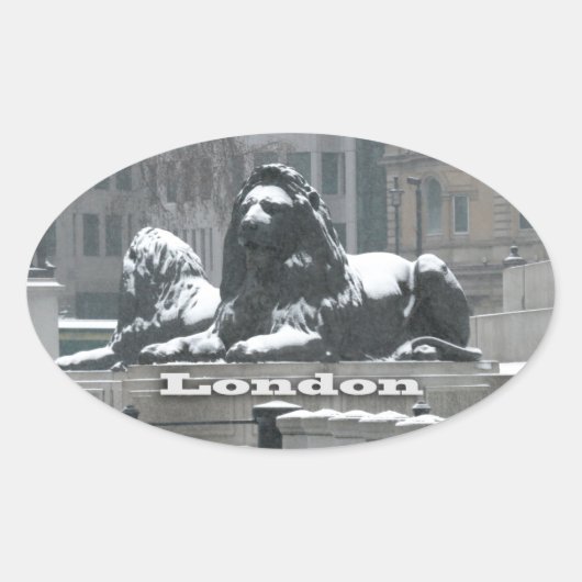 Sticker Ovale Trafalgar Square Londres (Devant)