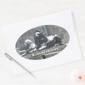 Sticker Ovale Trafalgar Square Londres (Enveloppe)