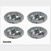 Sticker Ovale Trafalgar Square Londres (Feuille)