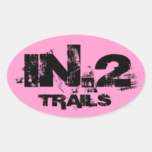 Sticker Ovale Traînée IN.2 courant le noir ovale de décalque sur