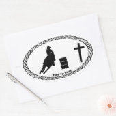 Sticker Ovale Tranche de course de barils Euro Style (Enveloppe)