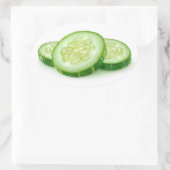 Sticker Ovale Tranches de concombre (Sac)