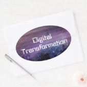 Sticker Ovale Transformation numérique pour les entreprises (Enveloppe)