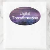 Sticker Ovale Transformation numérique pour les entreprises (Sac)