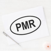 Sticker Ovale Transnistrie "PMR" (Enveloppe)