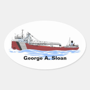 Sticker Ovale Transport de marchandises des Grands Lacs George A