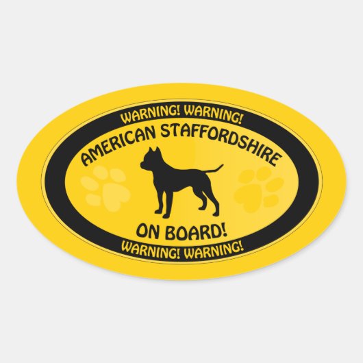 Sticker Ovale Traversée Amstaff [Xing] (Devant)