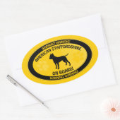 Sticker Ovale Traversée Amstaff [Xing] (Enveloppe)