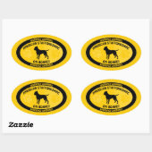 Sticker Ovale Traversée Amstaff [Xing] (Feuille)