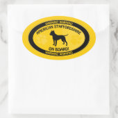 Sticker Ovale Traversée Amstaff [Xing] (Sac)