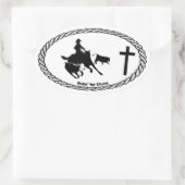 Sticker Ovale Traversée du cheval à l'Euro (Sac)