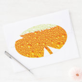 Sticker Ovale trèfle de bière st patrick (Enveloppe)