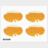 Sticker Ovale trèfle de bière st patrick (Feuille)