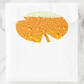 Sticker Ovale trèfle de bière st patrick (Sac)