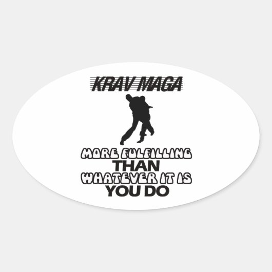 Sticker Ovale Trending Krav Maga DESIGNS (Devant)