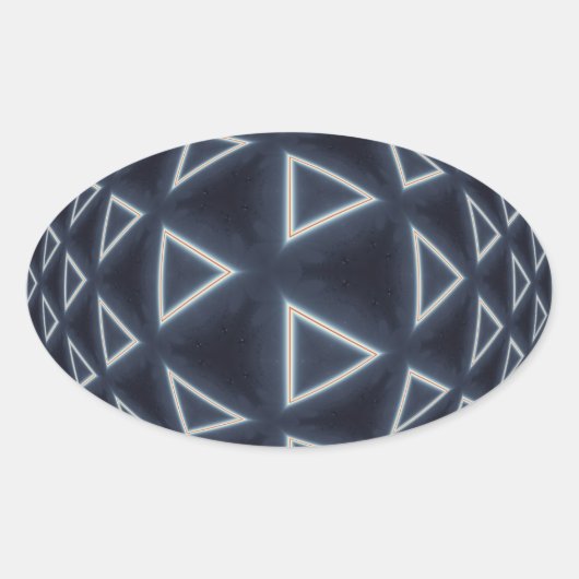 Sticker Ovale Triangle Mondial (Devant)