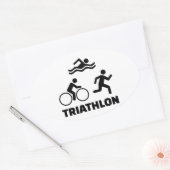 Sticker Ovale Triathlon (Enveloppe)